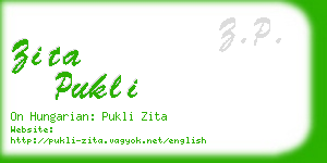 zita pukli business card